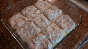 7-Up Biscuits in pan before baking