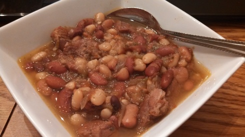 Slow Cooker Spicy 9 Bean and Pork Soup